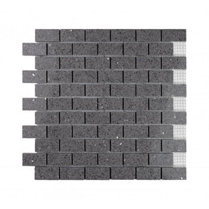 Gulfstone Silver Grey Brick Quartz 30cm x 30cm (4.8m x 2.3cm) Mosaic Tile