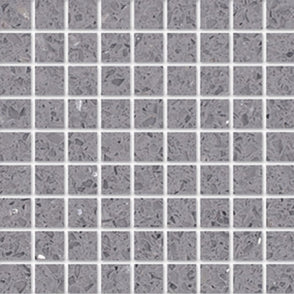Gulfstone Silver Grey Quartz Mosaic (4.8cm x 4.8cm) 30cm x 30cm Wall Tile