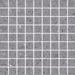 Gulfstone Silver Grey Quartz Mosaic (4.8cm x 4.8cm) 30cm x 30cm Wall Tile
