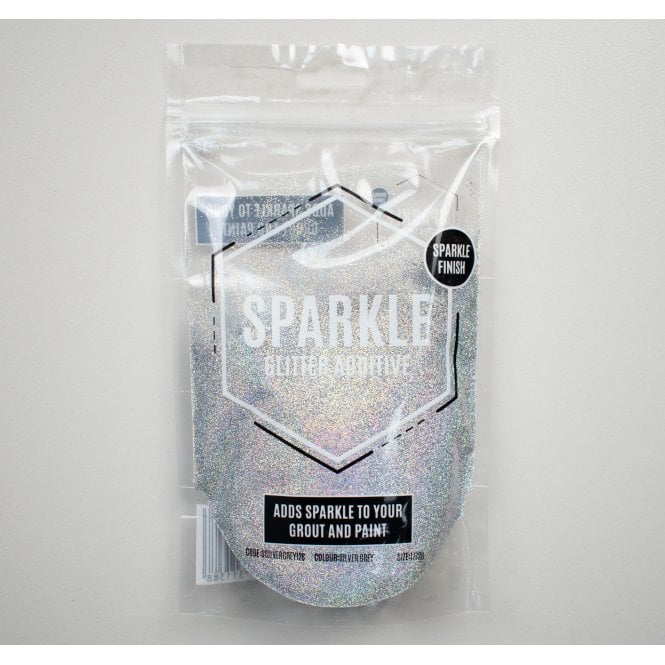 Silver Grey Sparkle Glitter Additive for Grout and Paint 100g