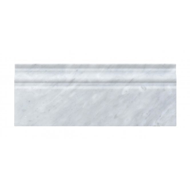 Skirting Carrara Marble White 11.9cm x 30.5cm Border Tile