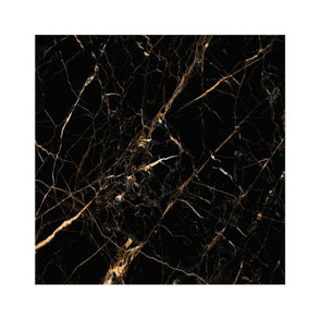 Sky Golden Black Marble Effect Polished Porcelain 60cm x 60cm Wall & Floor Tile