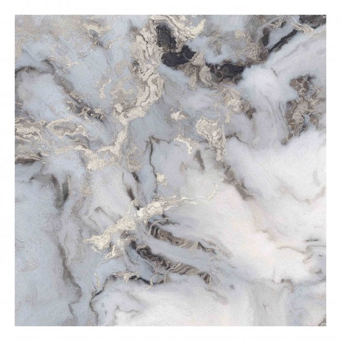 Sky Grey Marble Effect Polished Porcelain 60cm x 60cm Wall and Floor Tile