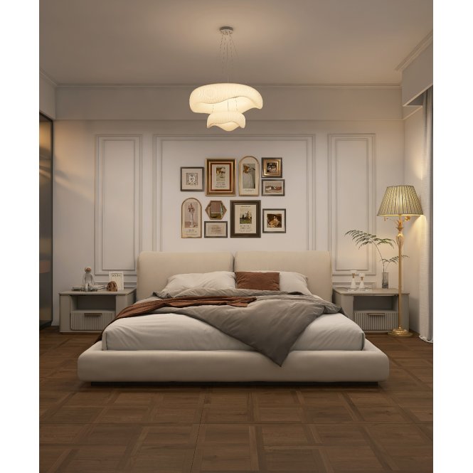 Slat Parquet Oak Wall & Floor Tile 60cm x 120cm