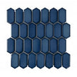 Slim-Hex Crystal Blue (7.5cm x 3.8cm) 28.8cm x 29cm Mosaic Tile