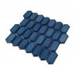 Slim-Hex Crystal Blue (7.5cm x 3.8cm) 28.8cm x 29cm Mosaic Tile