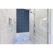 Slim-Hex Crystal Blue (7.5cm x 3.8cm) 28.8cm x 29cm Mosaic Tile