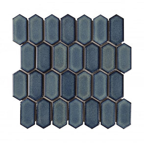 Slim-Hex Crystal Green (7.5cm x 3.8cm) 28.8cm x 29cm Mosaic Tile