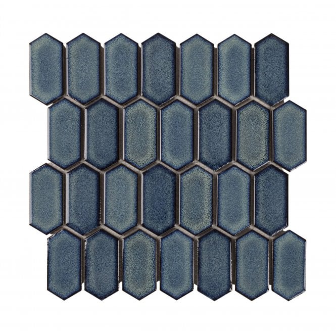Slim-Hex Crystal Green (7.5cm x 3.8cm) 28.8cm x 29cm Mosaic Tile