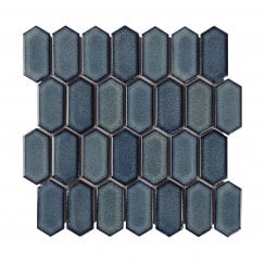 Slim-Hex Crystal Green (7.5cm x 3.8cm) 28.8cm x 29cm Mosaic Tile