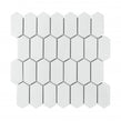 Slim-Hex Crystal White Matt (7.5cm x 3.8cm) 28.8cm x 29cm Mosaic Tile