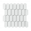 Slim-Hex Crystal White Matt (7.5cm x 3.8cm) 28.8cm x 29cm Mosaic Tile