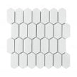 Slim-Hex Crystal White Matt (7.5cm x 3.8cm) 28.8cm x 29cm Mosaic Tile
