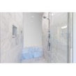 Slim-Hex Crystal White Matt (7.5cm x 3.8cm) 28.8cm x 29cm Mosaic Tile