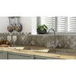 Smokey Grey Gloss 27.3cm x 25.9cm Fan Mosaic Tile