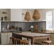 Smokey Grey Gloss 27.3cm x 25.9cm Fan Mosaic Tile