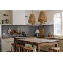 Smokey Grey Gloss 27.3cm x 25.9cm Fan Mosaic Tile