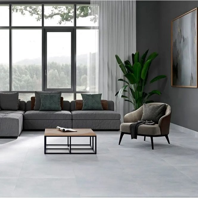 Solano Light Grey Matt Porcelain 59.8cm x 59.8cm Wall and Floor Tile