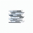Somer Tile Fuse Linear Interlocking Aluminium and Glass Mix 28cm x 32cm Mosaic