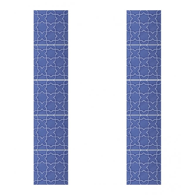 Souk Blue Fireplace 15.2cm x 15.2cm Tile Set