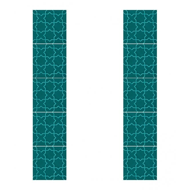 Souk Teal Fireplace 15.2cm x 15.2cm Tile Set
