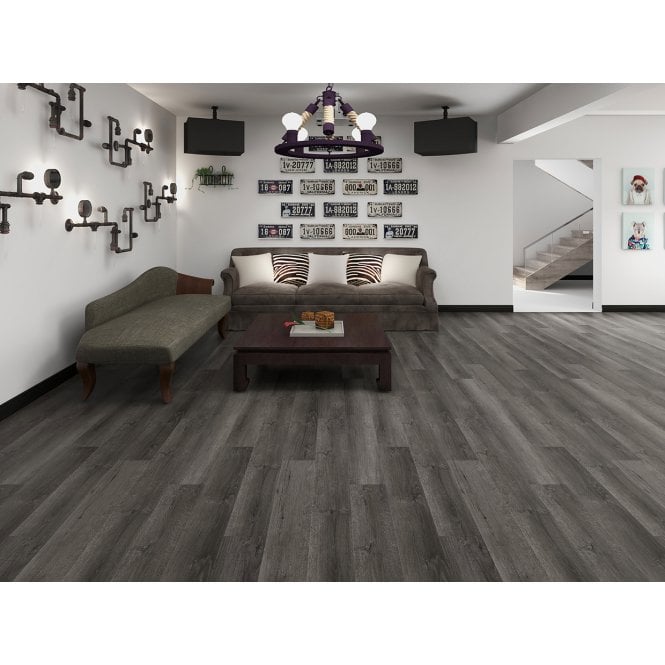 SPC Vinyl Hudson Grey Wood Effect 18.3cm x 122cm x 5mm (2.23 Sq/M Per Pack)