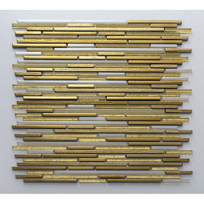 Spindly Gold 29.8cm x 31.8cm Mosaic Tile