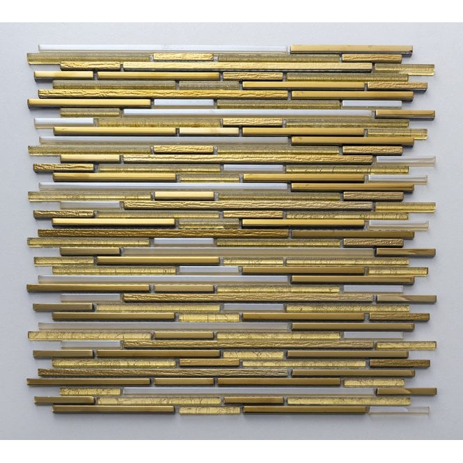 Spindly Gold 29.8cm x 31.8cm Mosaic Tile