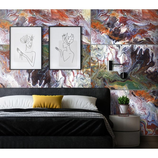 Splatter Wave Polished Wall & Floor Tile 60cm x 120cm