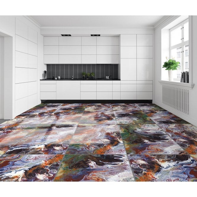 Splatter Wave Polished Wall & Floor Tile 60cm x 120cm