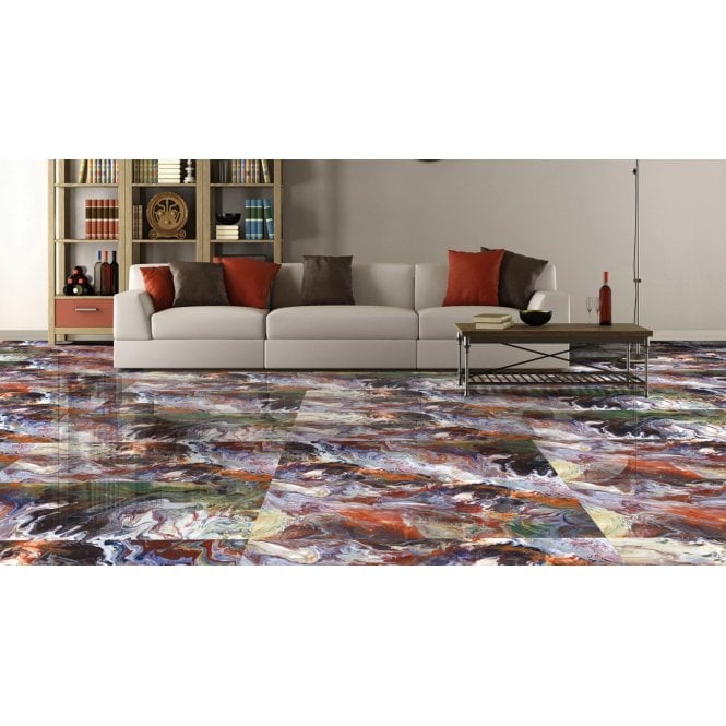 Splatter Wave Polished Wall & Floor Tile 60cm x 120cm