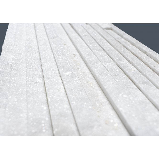 Split Face Snow White Waterfall 15cm x 60cm Wall Tile