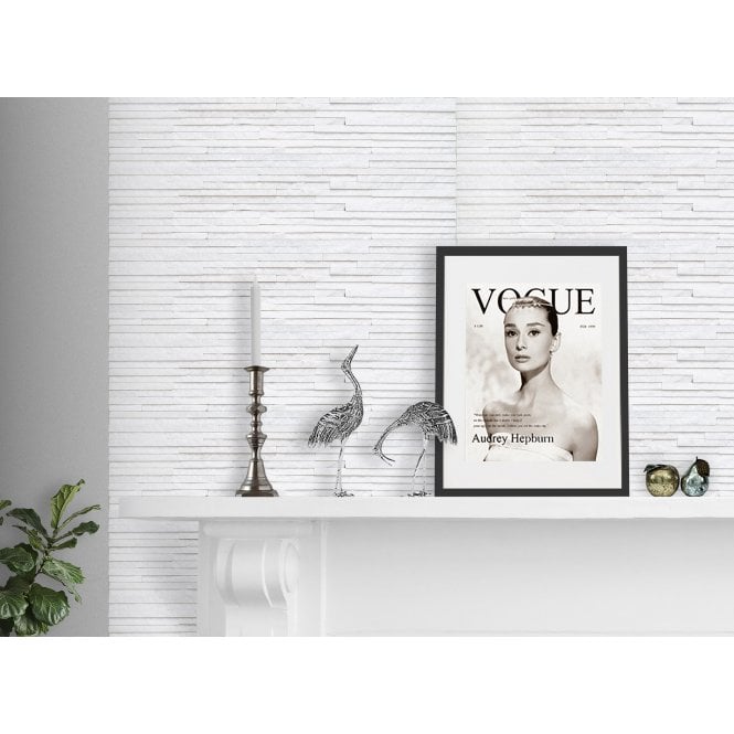 Split Face Snow White Waterfall 15cm x 60cm Wall Tile