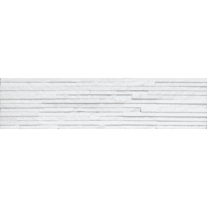 Split Face Snow White Waterfall 15cm x 60cm Wall Tile
