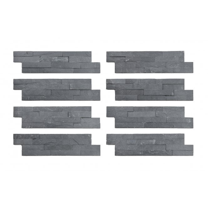 Splitface Black 10cm x 36cm Wall Tile