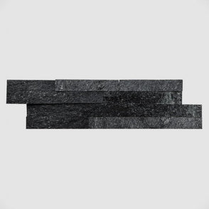 Splitface Black Quartzite 10cm x 36cm Wall Tile