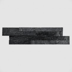 Splitface Black Quartzite 10cm x 36cm Wall Tile