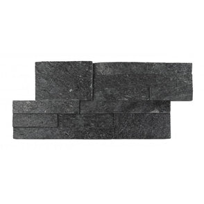 Splitface Black Quartzite 18cm x 35cm Wall Tile