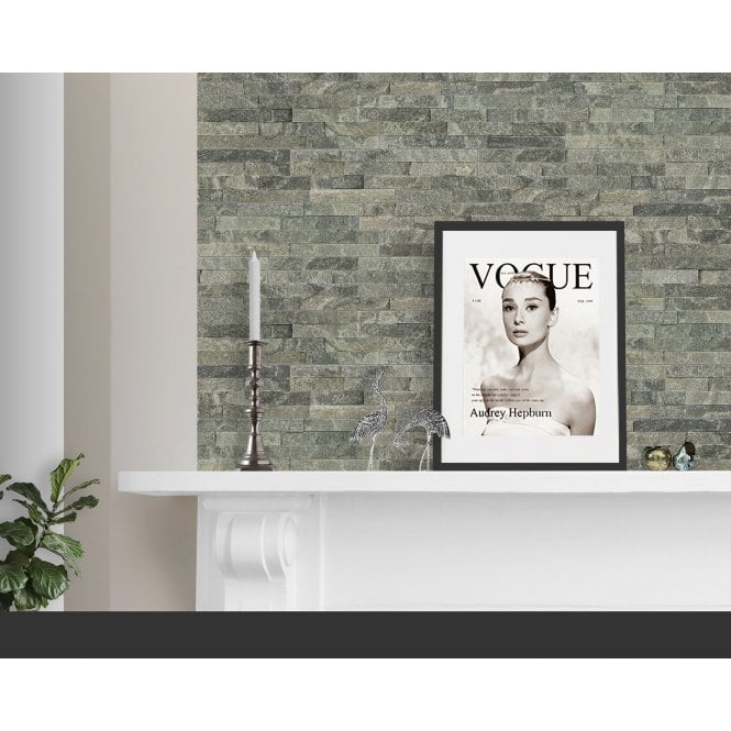 Splitface Grey Quartzite 10cm x 36cm Wall Tile
