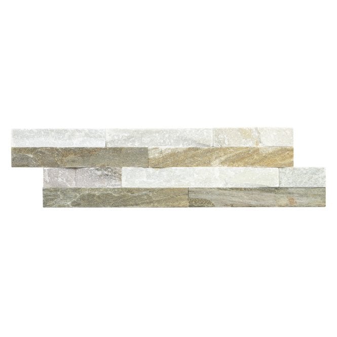 Splitface Oyster Yellow 10cm x 36cm Wall Tile