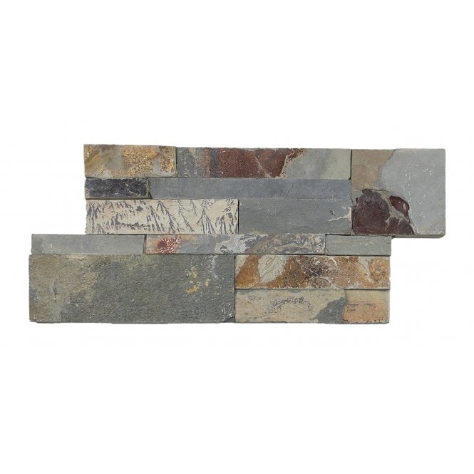 Splitface Rustic Multicolour 18cm x 35cm Wall Tile