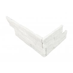 Splitface Snow White Quartzite 10cm x 36cm Corner Tile