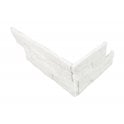 Splitface Snow White Quartzite 10cm x 36cm Corner Tile