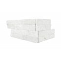 Splitface Snow White Quartzite 10cm x 36cm Corner Tile