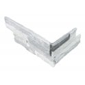 Splitface White Grey 10cm x 36cm Corner Tile