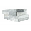 Splitface White Grey 10cm x 36cm Corner Tile