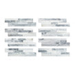 Splitface White Grey 10cm x 36cm Wall Tile