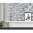 Splitface White Grey 10cm x 36cm Wall Tile