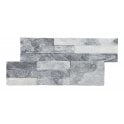 Splitface White Grey 18cm x 35cm Wall Tile