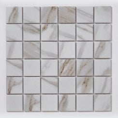Square Calacatta Matt 4.8cm x 4.8cm Mosaic Tile